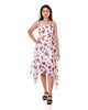 Seekatel White Printed ALine Georgette Midi Dress