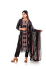 Black Mandala Print Kurta Set with Dupatta