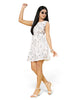 Women's Crepe Sheath Knee-Length Backless Dress