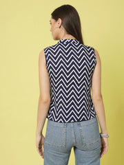 Seekatel Chevron Sleeveless Top