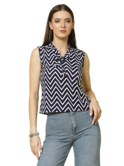 Seekatel Chevron Sleeveless Top