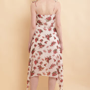 Seekatel White Printed ALine Georgette Midi Dress