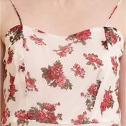 Seekatel White Printed ALine Georgette Midi Dress