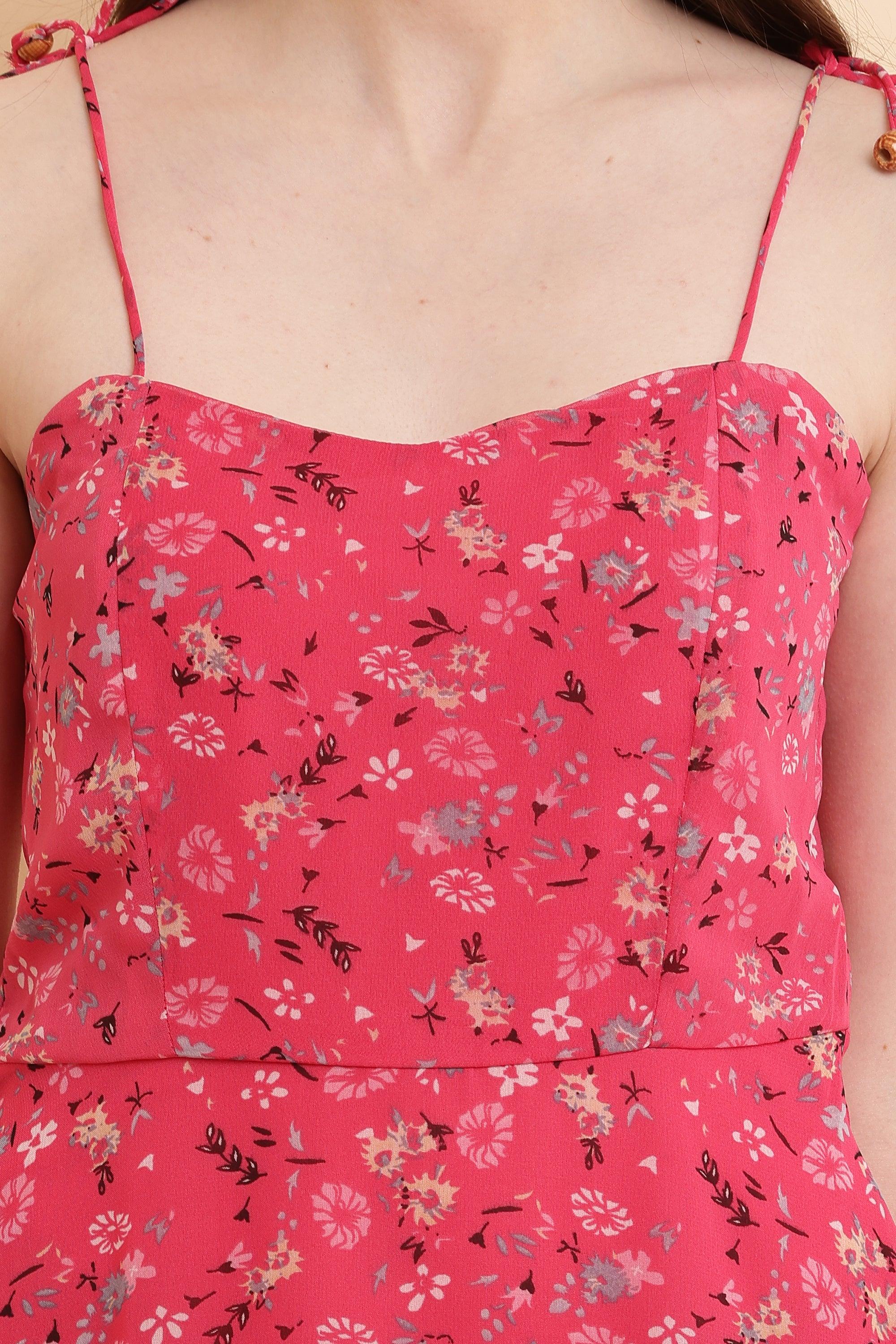 Seekatel Pink A Line Georgette Dress