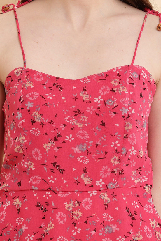 Seekatel Pink A Line Georgette Dress
