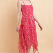 Seekatel Pink A Line Georgette Dress