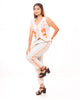 Orange Embroidered Cotton Flex Co-ord Set
