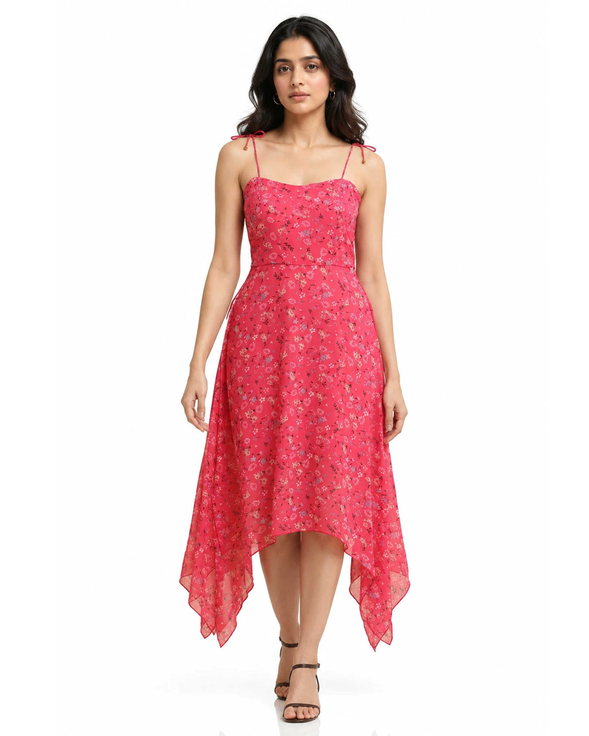 Seekatel Pink A Line Georgette Dress