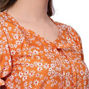 Orange A-Line Short Dress