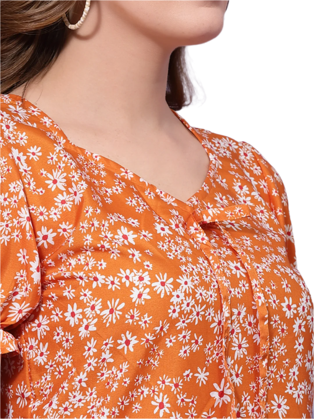 Orange A-Line Short Dress