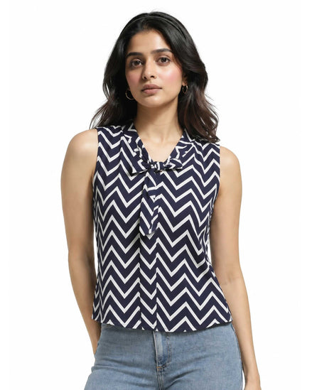 Seekatel Chevron Sleeveless Top