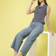 Seekatel Chevron Sleeveless Top