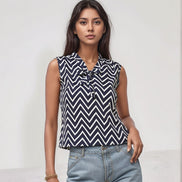 Seekatel Chevron Sleeveless Top