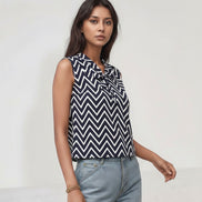 Seekatel Chevron Sleeveless Top