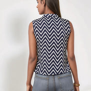 Seekatel Chevron Sleeveless Top