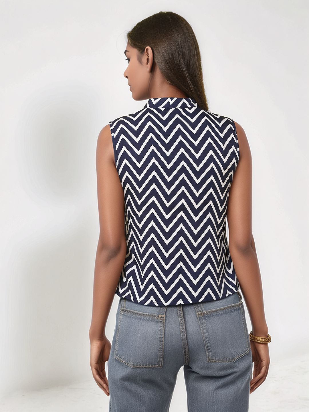 Seekatel Chevron Sleeveless Top